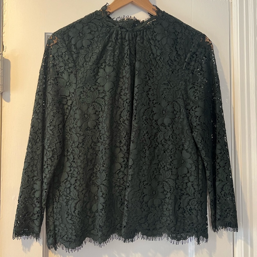 Joie Frayda Lace Mockneck Top in Autumn Garden - Size S - NWT